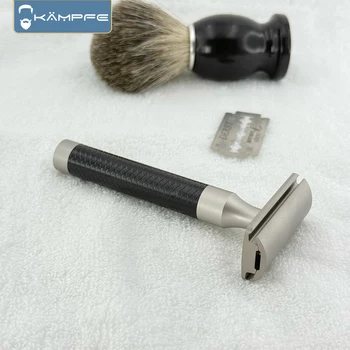 Rasoio di sicurezza manuale tradizionale in titanio adatto per Gillette e altre lame universali da barba DE rasoio antiscivolo 1