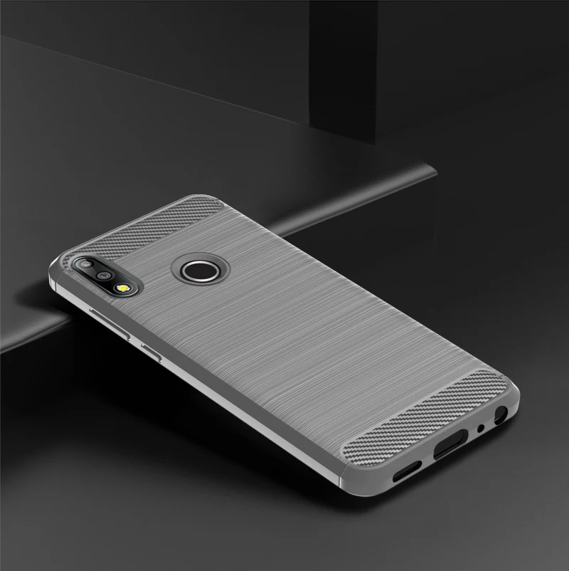 Matte Silicone Shockproof Carbon Fiber Soft Back Cover - Anti-Knock Protection Case