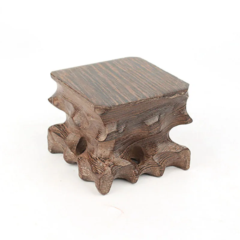 Rosewood Root Carving for Handicraft, Chicken Wing Wood, High and Low Antique Stone, Antique Base, Purple Clay Teapot with Sol