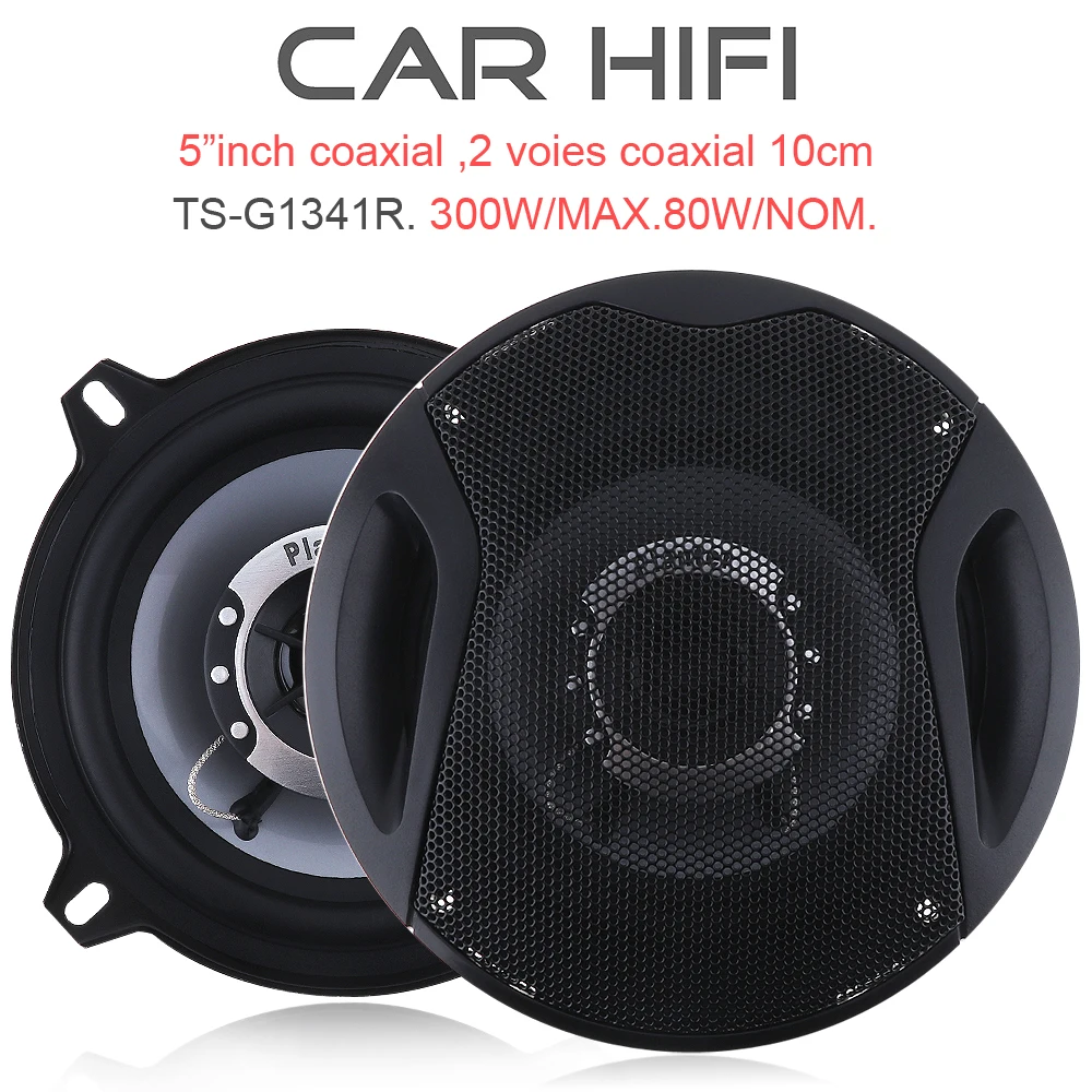 

2pcs TS-G1341R 5 Inch 300W Car HiFi Coaxial Door Auto Audio Music Stereo Full Range Frequency Speakers