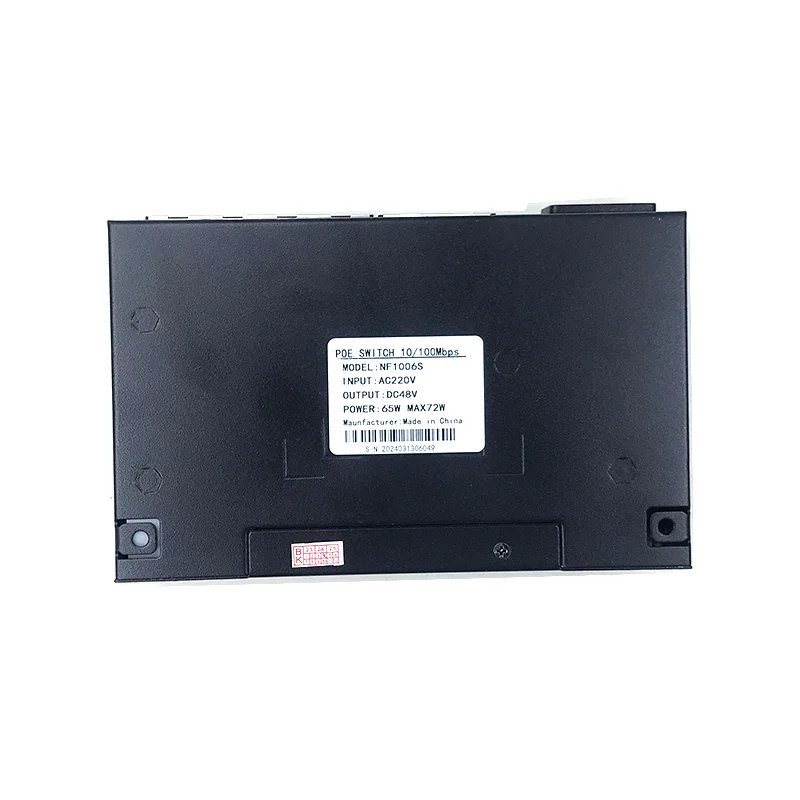 Network Switch 6ports 10/100M 4 ports poe 802.3at/af 48v (65w-72w) 2 port uplink For CCTV Camera IP Cameras Ethernet Network