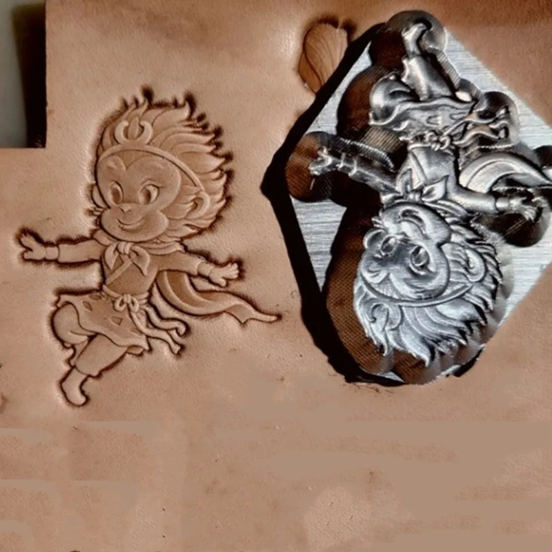 Journey to the West Metal Stamp Set-4pcs Aluminum Alloy 3D Embossing Mold for Leathercraft 68x58/67x43/65x38/79x58mm ﻿