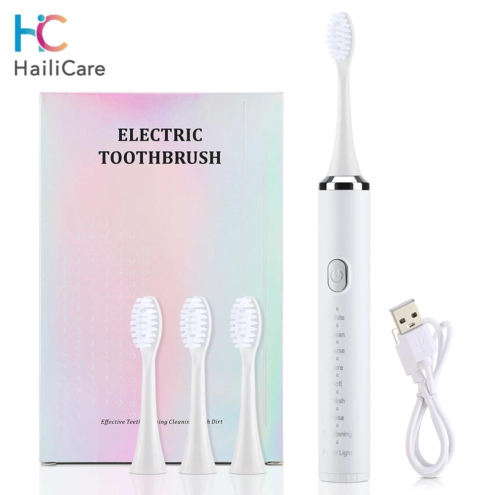 

Powerful Ultrasonic Sonic Electric Toothbrush Rechargeable Tooth Brush Adult Electronic Washable Whitening Teeth Brush Oral Care