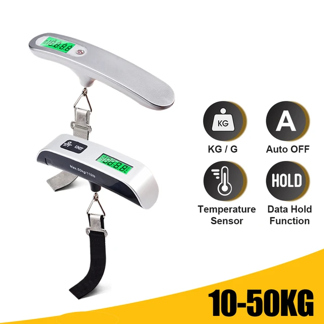 110lb/50kg Luggage Scale Portable Digital LCD Display Hanging Luggage Scale  Travel Luggage Weight Scale Bag Weight Balance Tool - AliExpress