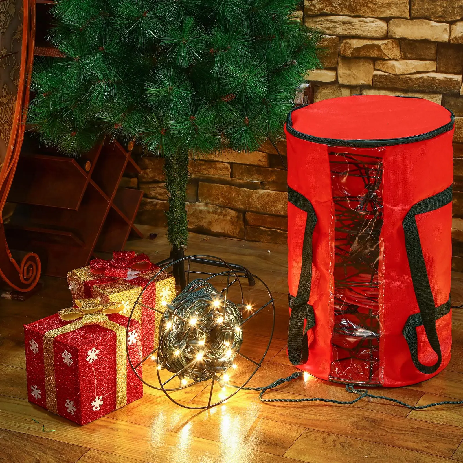 Christmas Light Storage Bags to Store Holiday String Lights Waterproof Oxford Fabric Reinforced Handles Only Oxford bags