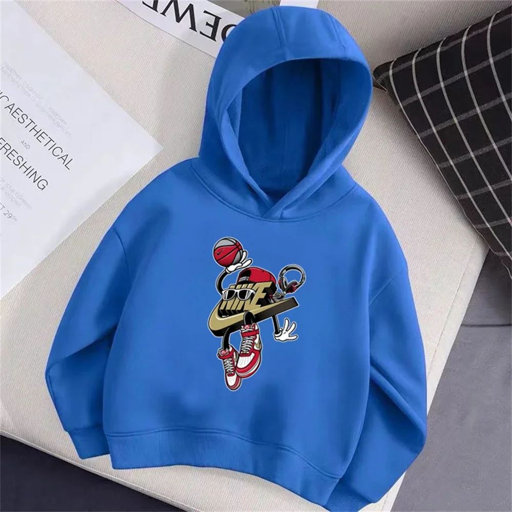 Spring Fall Boys & Girls Luxury Hoodie | Casual Sports Streetwear with Fun Fashion Print 1