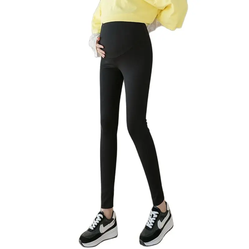 

High Quality Spring and Autumn Pregnant Women Cotton Trousers Solid Color Maternity Long Belly Pants Slim Hips Pregnancy Legging