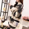 Half Turtleneck Sweater for Women Loose Mid-length Thickened Sweater Pullover Fashionable and Versatile Bottoming Skirt Dresses 1