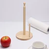 1pc Wooden Standing Paper Towel Holder - Kitchen & Restaurant Roll Dispenser 2