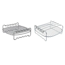 

Rack For Airfryers Household Air Fryer Double-Layer Air Fryer Rack Grill Barbecue Supplies-Needle Round