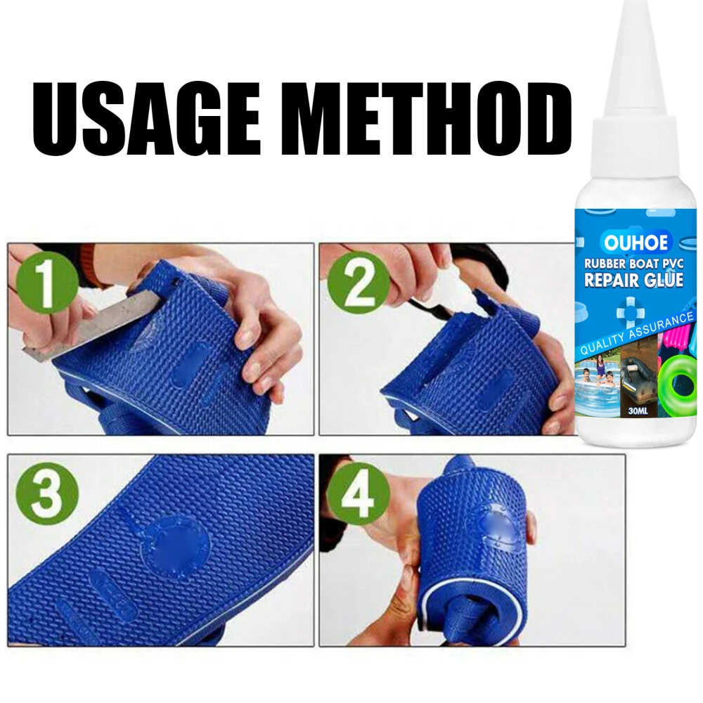 30ml Strong Repair Glue For Boats Swimming Pool Lifebuoy Pad Repair Glue Waterproof Adhesive Sealant For Rubber Liquid Latex Pvc