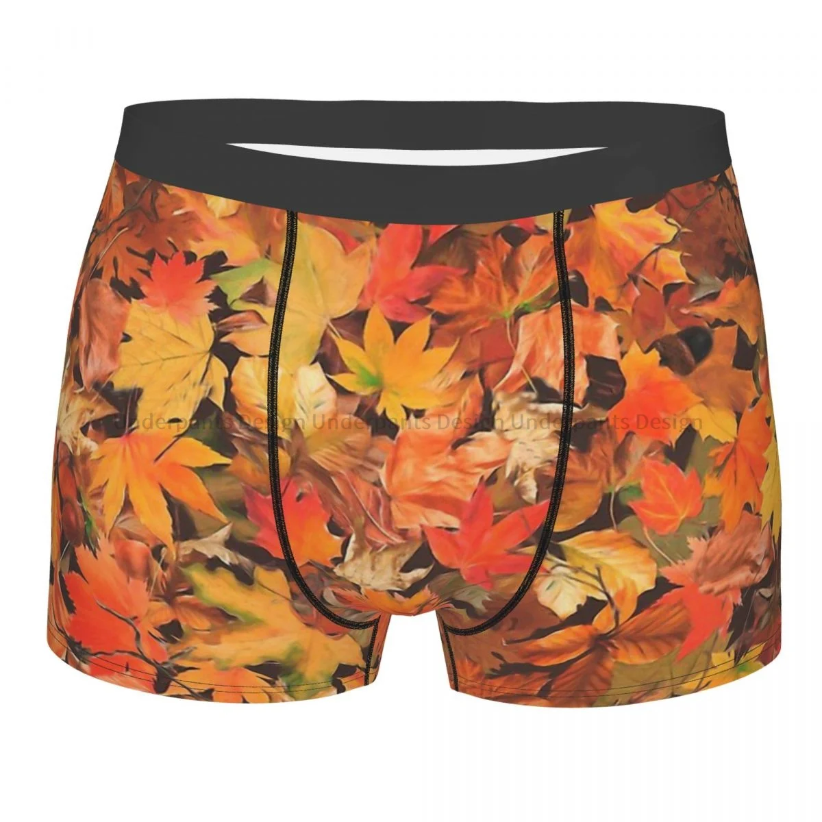 

Oil Painting Autumn Leaves Underpants Cotton Panties Men's Underwear Comfortable Shorts Boxer Briefs