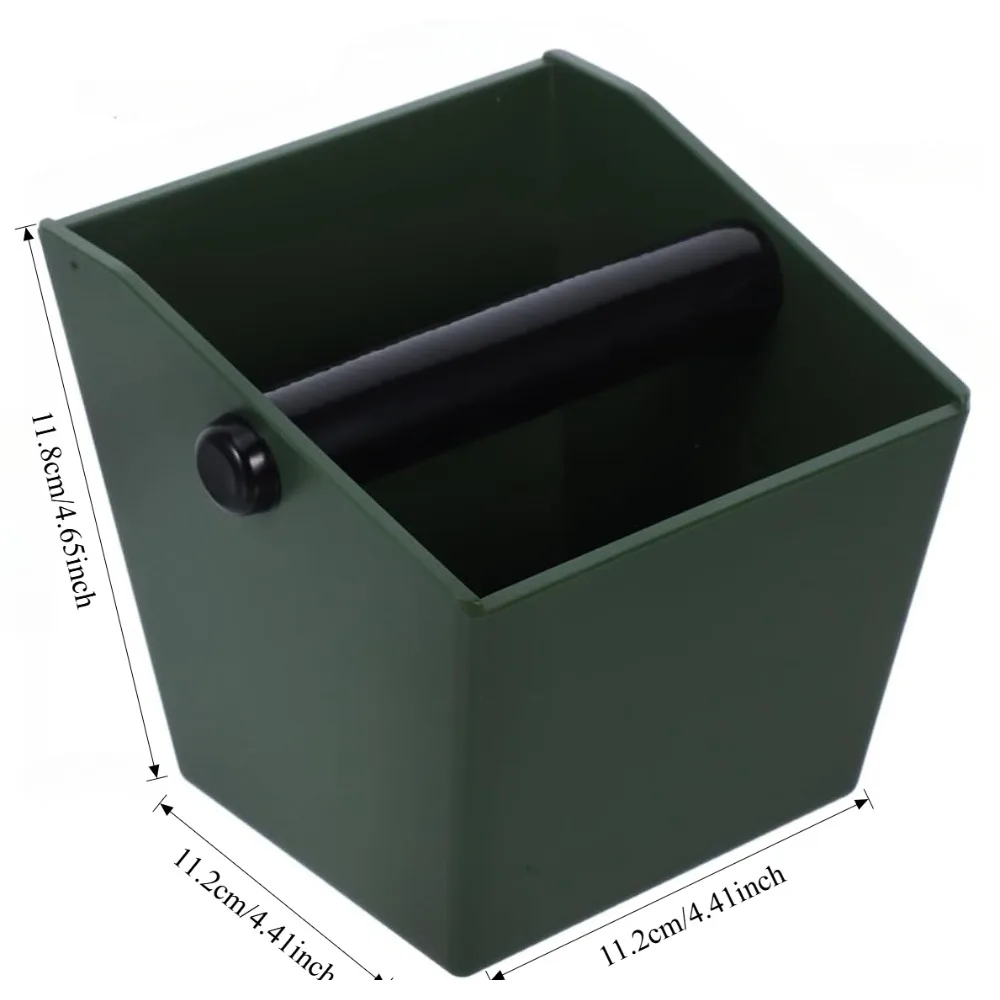 Coffee Knock Box Espresso Grounds Container ABS Bucket Anti Slip Powder Beveled Residue Barista Accessories