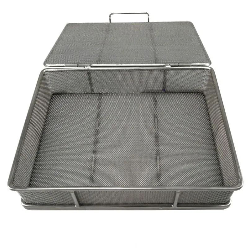 Super fine hole Medical Instruments Sterile cleaning storage Containers Box tray basket wIth locking clips For Ophthalmic Dental
