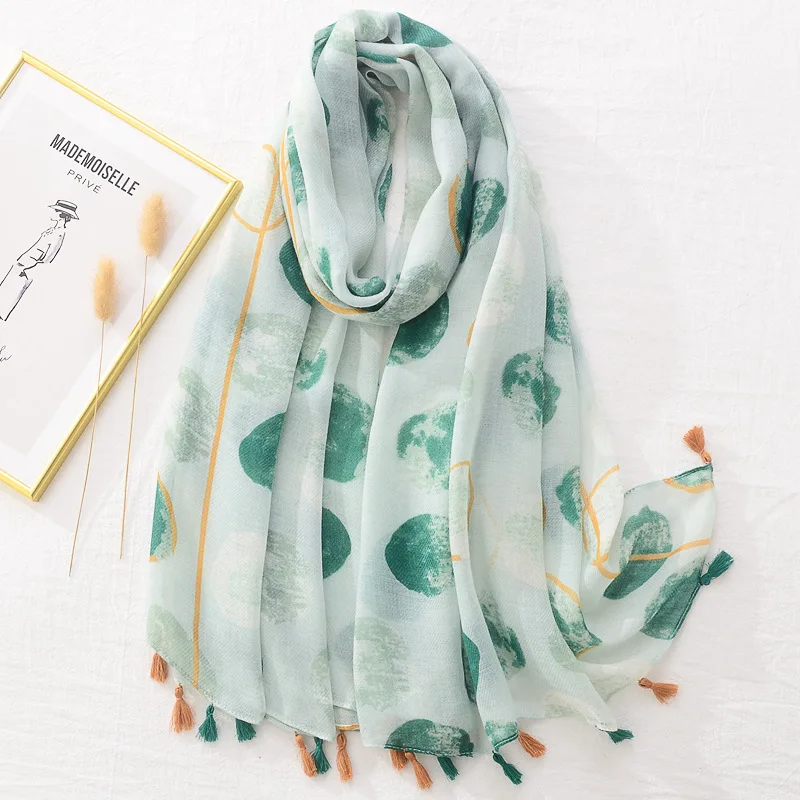 Women Fashion Aztec Lovely Floral Tassel Viscose Shawl Scarf Lady Print Pashmina Stole Wrap Snood Bufandas Muslim Hijab Sjaal