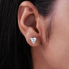 BXINY – boucles d'oreilles en moissanite à taille cœur, 100% argent S925, 0,5 ct, clous d'oreilles en diamant pour femmes, cadeau de mariage, bijoux fins