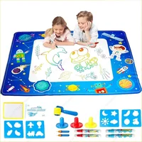 Magic Water Drawing Mat Reusable Doodle Painting Board with Pens Montessori Educational Toys for Kids Halloween Christmas Gift