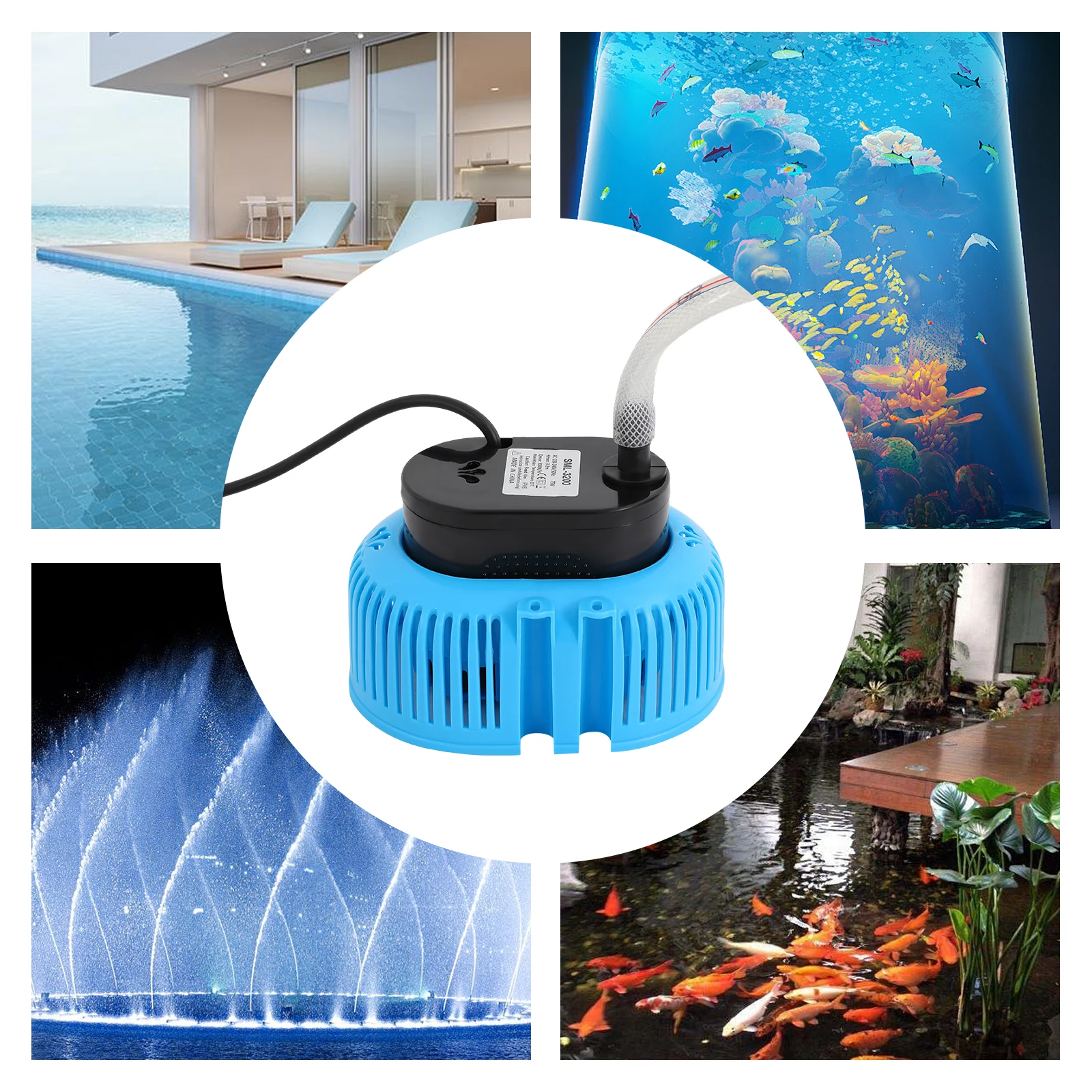 Pool-Abdeckungspumpe 75W Tauchpumpe 3000l/h Schwimmbad-Entwässerungspumpe für Schwimmbad- und Teichentwässerung – Detail 2