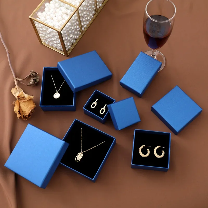 【bluebox@ジュエリー整理中✧︎*。】空箱セット Multi Size Sapphire Blue Jewelry Box Bracelet Ring Earring