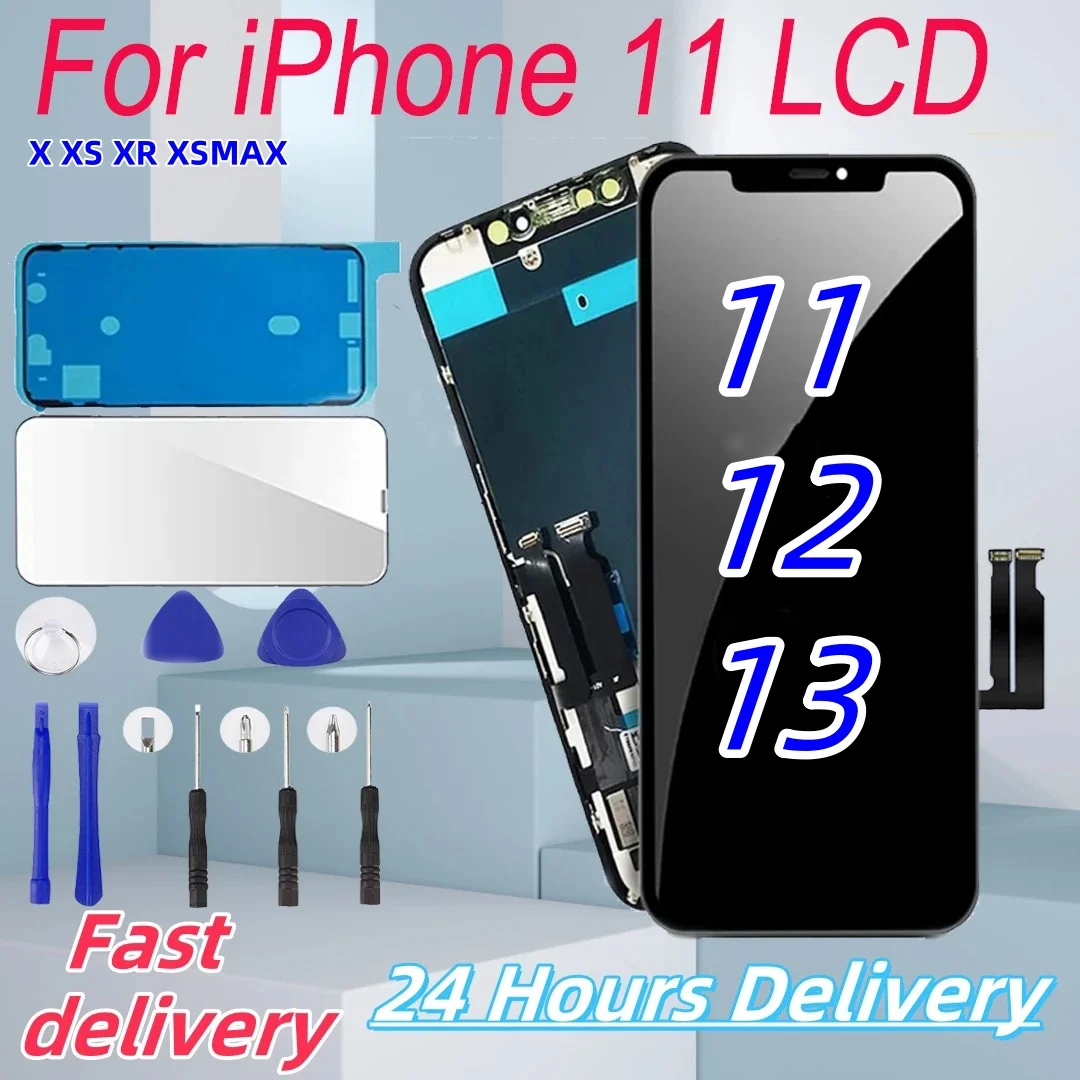 3D Сенсорный Экран Для iPhone X XR XS MAX 11 PRO 12 Mini Со Встроенным Дигитайзером Идеальная