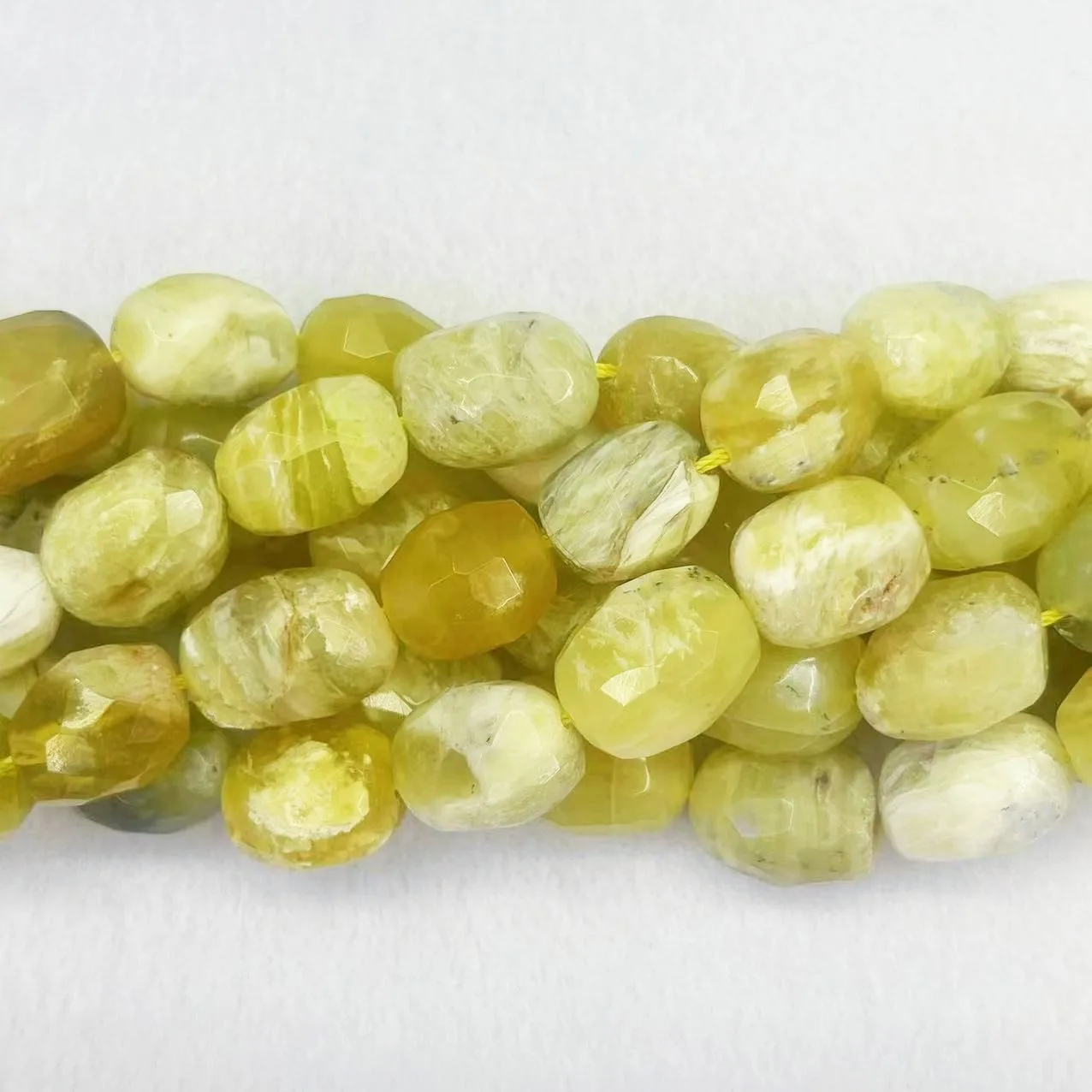 High Grade Natural Yellow Opal Stone Beads Raw Ore Oval Faceted Quartz Gemstone Nugget Loose Opals Bead For Noble Jewelry Making