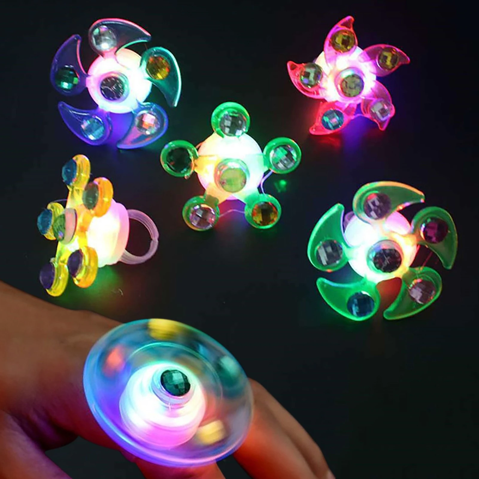 Anillos luminosos que en la oscuridad para niños, juguetes luminosos para fiestas Carnaval, se | - AliExpress