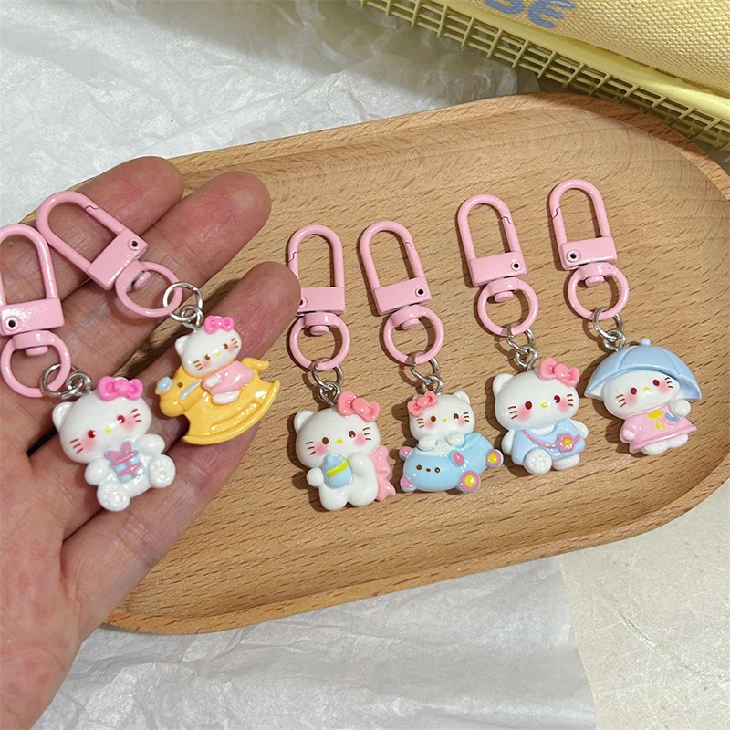 

Милый розовый телефон Hello Kitty с подвеской в виде кошки, брелок для автомобильного ключа, рюкзак, украшение для сумки, наушники, подвеска