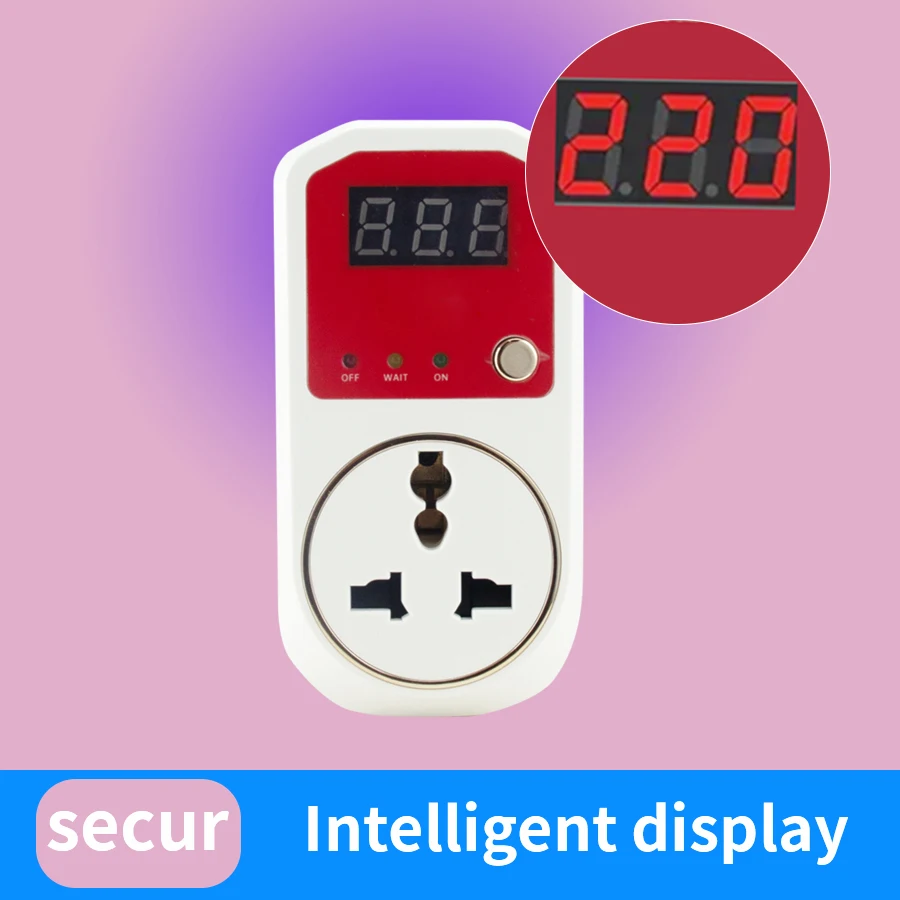 Automatic voltage protector socket AC100-240V 13A power surge protector UK Plug socket voltage safe refrigerator protection 220V 4