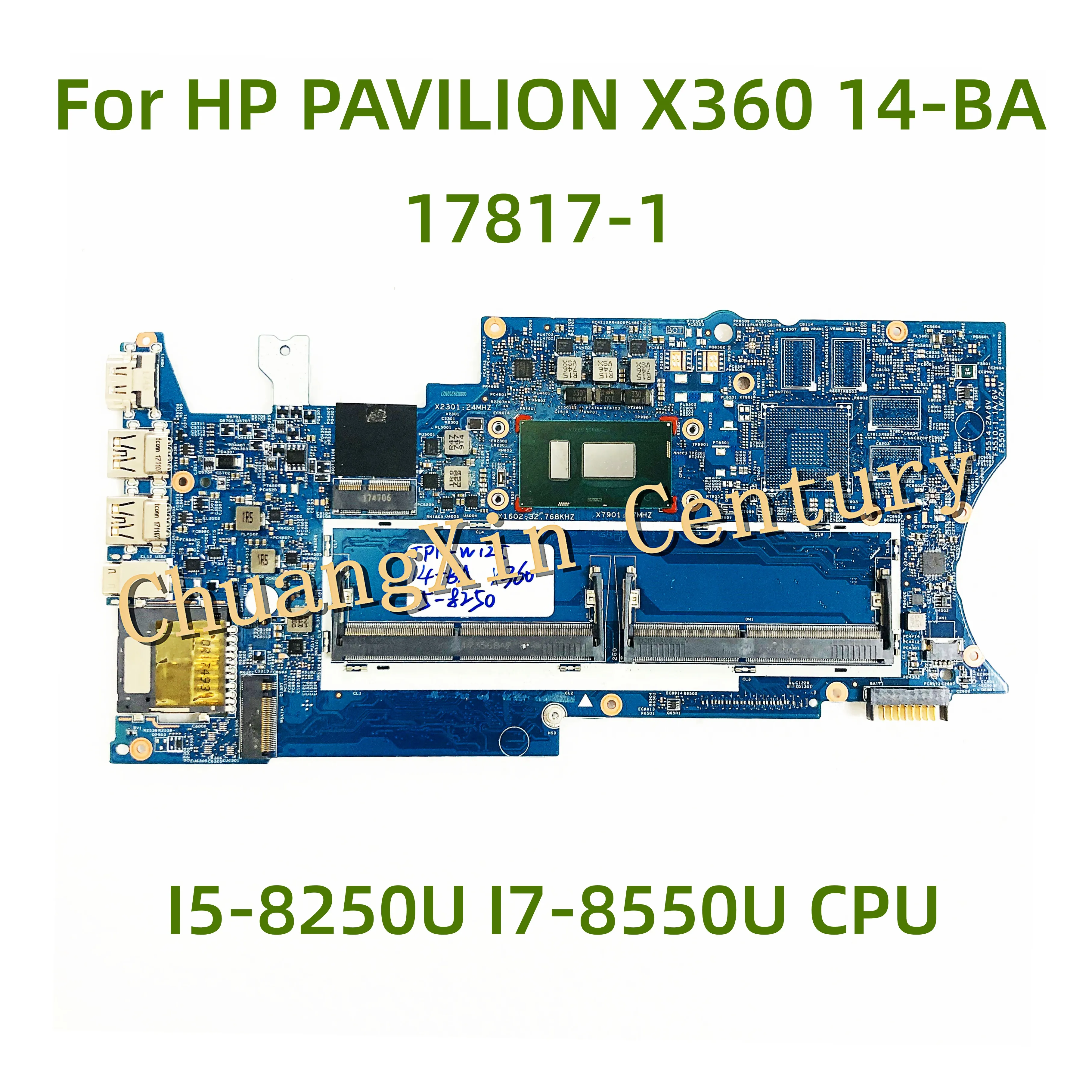 17817-1 448.0Bz10.0011 Per Hp Pavilion X360 Convertible 14-Ba Series Scheda Madre Del Computer Portatile I5-8250U Scheda Madre Originale 100% Test