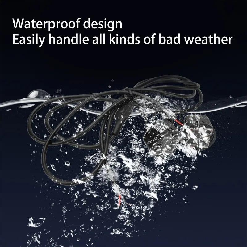 2pcs/set Mirror Light LED Red Blue Strobe Lights Headlight Turn Signal Indicators Safety Warning Lamp Motorcycle Accessories