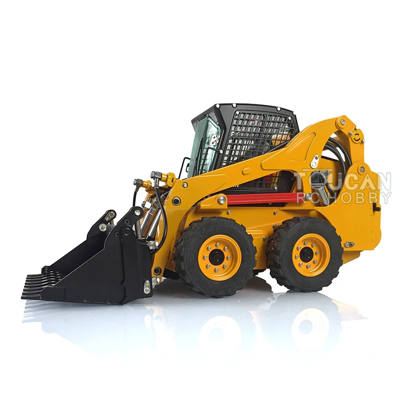 LESU 1/14 RC Hydraulic Loader Metal Aoue-Lt5H Wheeled Skid-Steer RTR Truck Remote Control Model Light Sound Toys Thzh1212 4