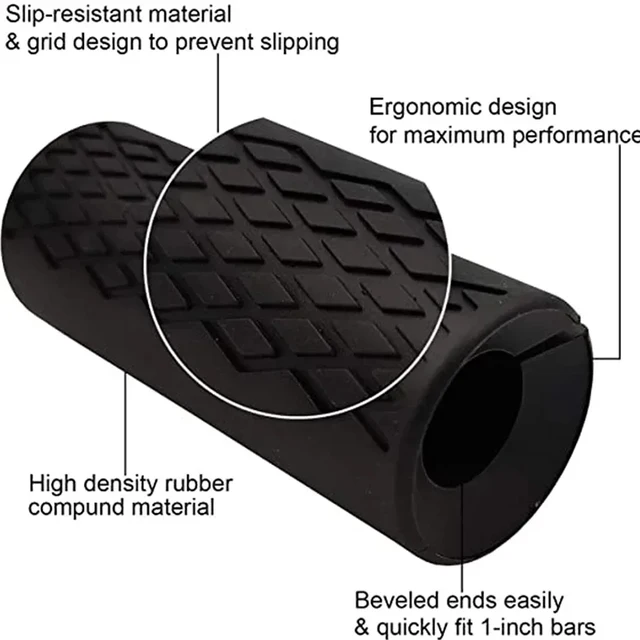 1 /2PCS Barbell Dumbbell Booster Grip Portable Fitness Equipment Fitness Equipment Accessories Avoid Injury Increase Friction 6