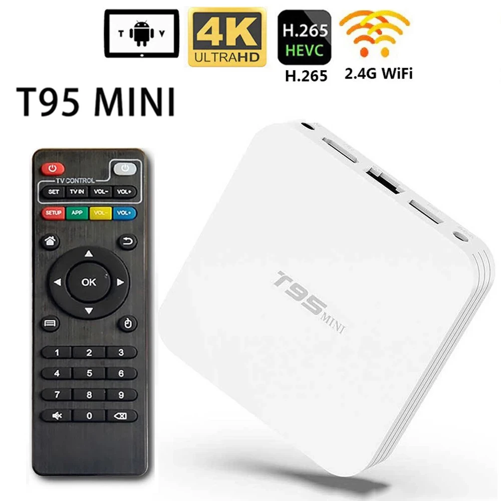 T95 Mini Fast Smart Tv Box 2.4G Wifi Rj45 Per Android 10.0 Ethernet 4K Set-Top Allwinner H313 Quad Core Media Player Top Box