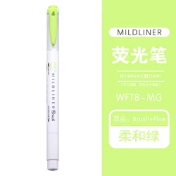 Vibrant Dual - Tip Brush Pen - 25 Colors, Creative Stationery (1pc Green MG)