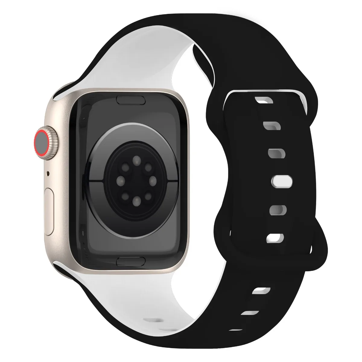 Cinturino per iWatch 42/44/45/49mm 38/40/41mm Cinturino sportivo in silicone alla moda per orologi serie Ultra2 Se 9/8/7/6/5/4/3_voghion.com