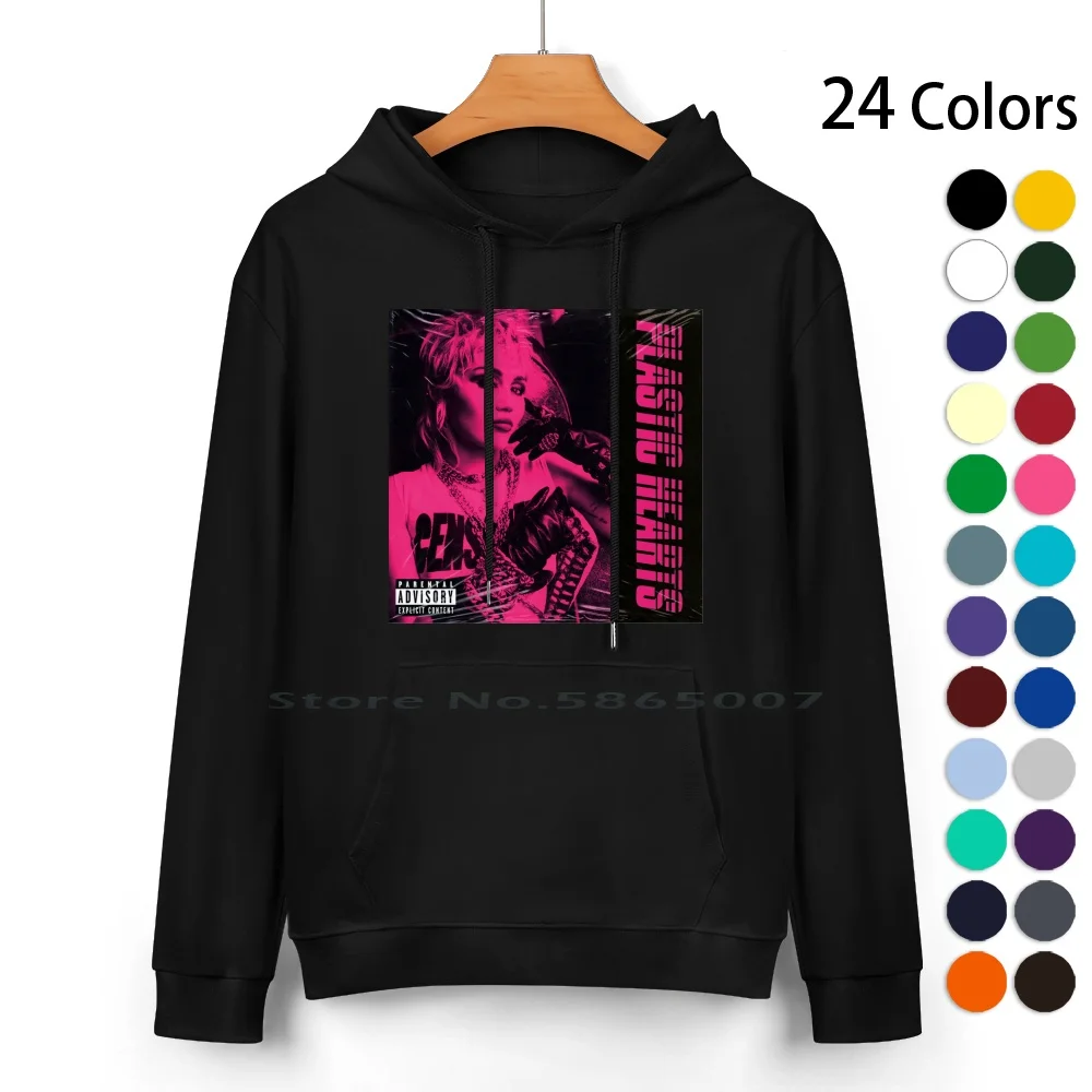 

Miley Plastic Hearts Pure Cotton Hoodie Sweater 24 Colors Cyrus Rnb Rapper Music Metal Band Hansome Cool Classic Retro Pop