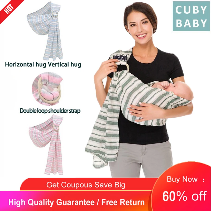 CUBY carrier baby breathable summer baby carrier Sling for newborns baby bag outside baby stripe carrier wrap for 0-36 months baby carrier sling for newborns 0 36 months baby shoulder carrier wrap baby kangaroo manduca infant breathable baby holder