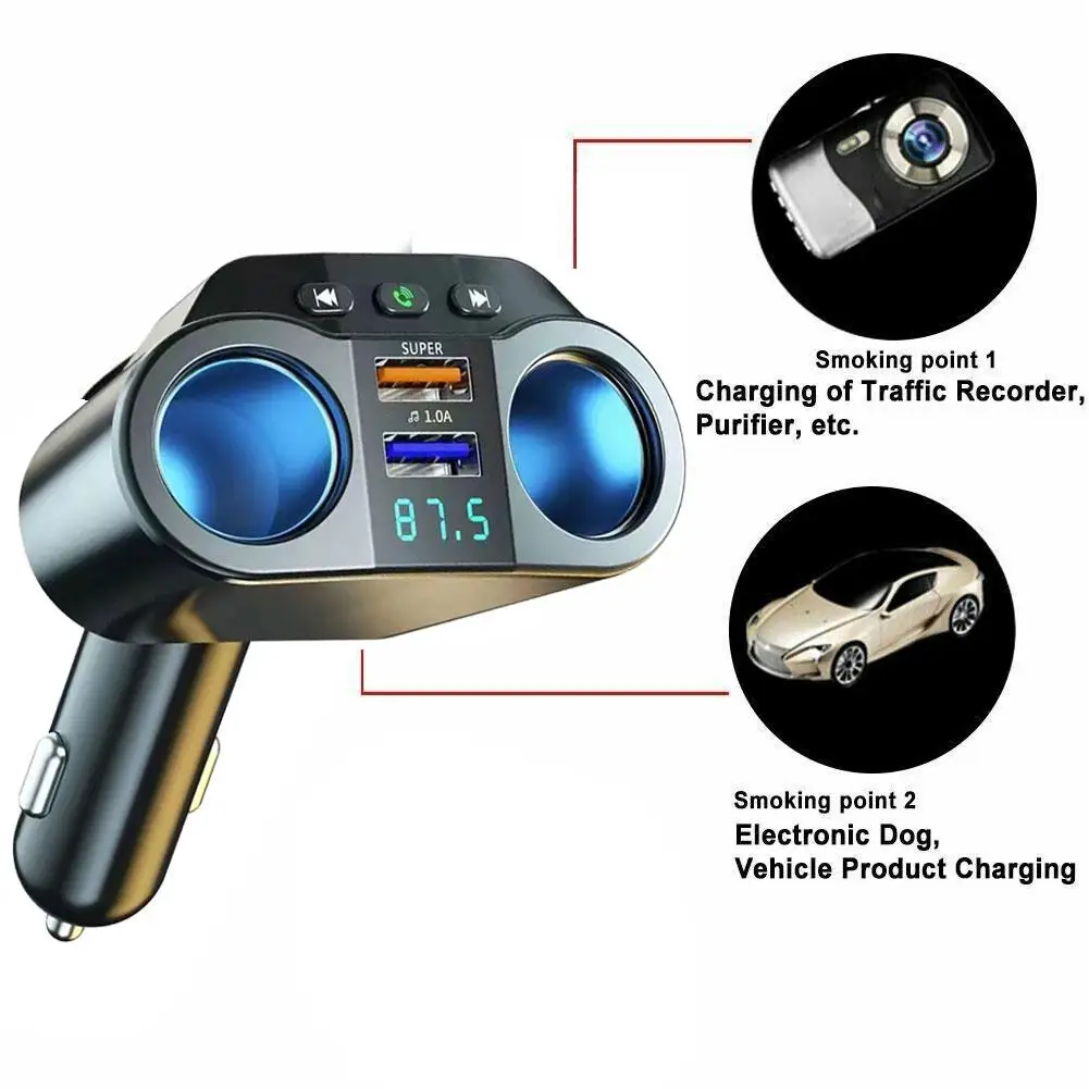3.1A Dual USB 2 Port LCD Display 12-24V Cigarette Lighter Socket Fast Charger Adapter For Car SUV Minivan_voghion.com