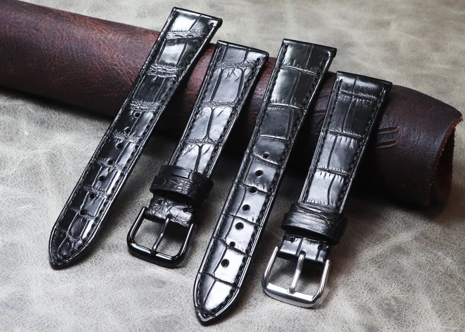 Genuine Alligator leather, blue Crocodile Leather Skin Men's Belt Handmade