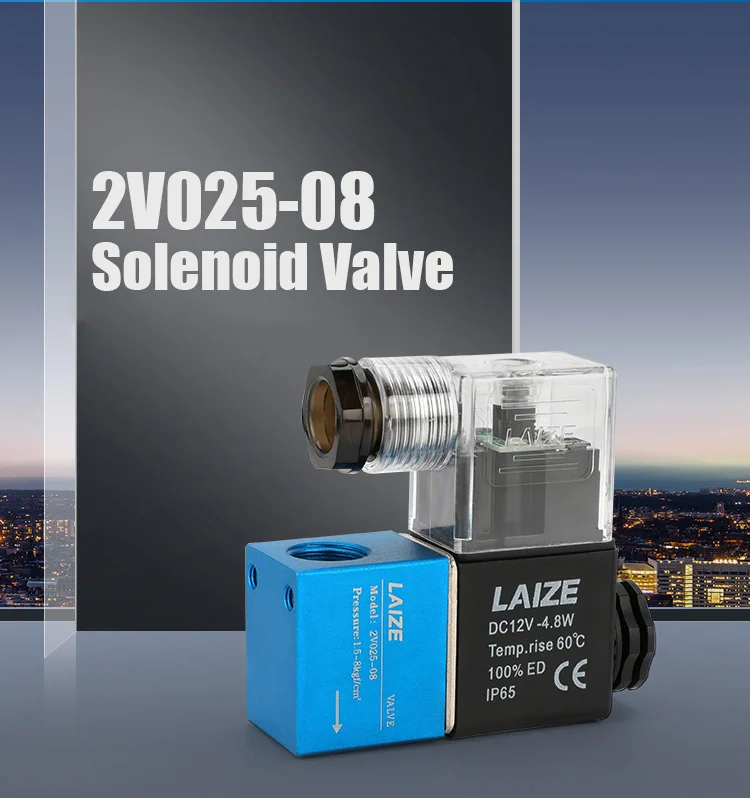 Luftmagnetventil 2V025 2/2-Wege-Pilot, pneumatische Steuerung, 2 Positionen, 2 Wege – Detail 1