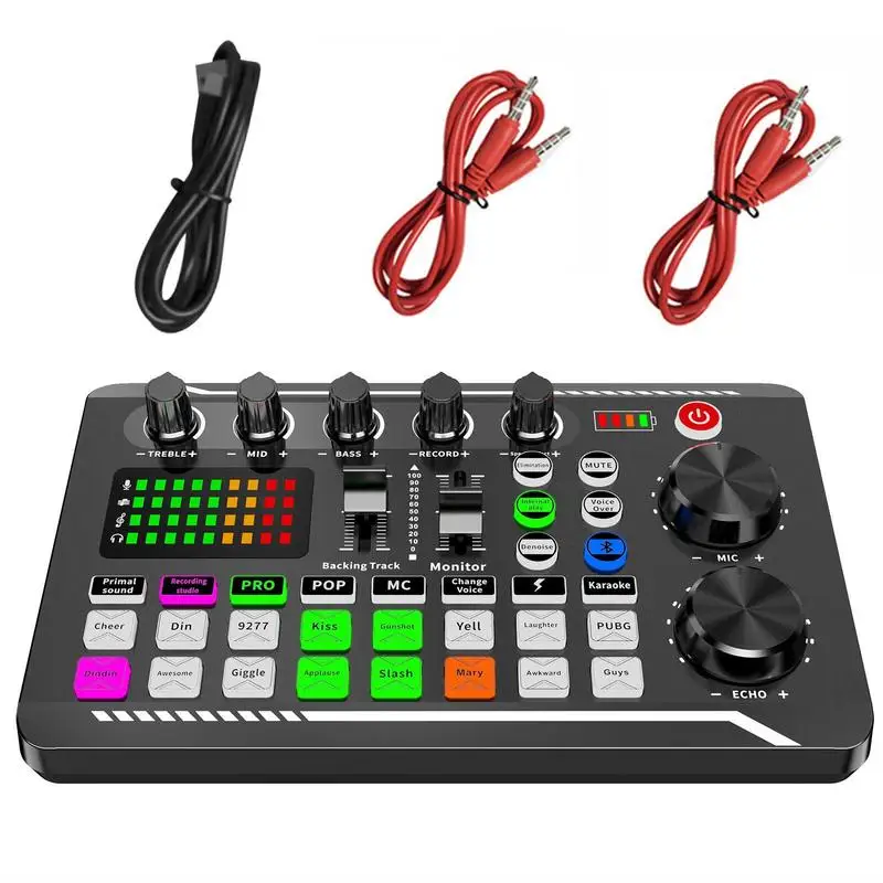 Podcast Equipment Bundle Professional Live Sound Card Audio Mixer Sound