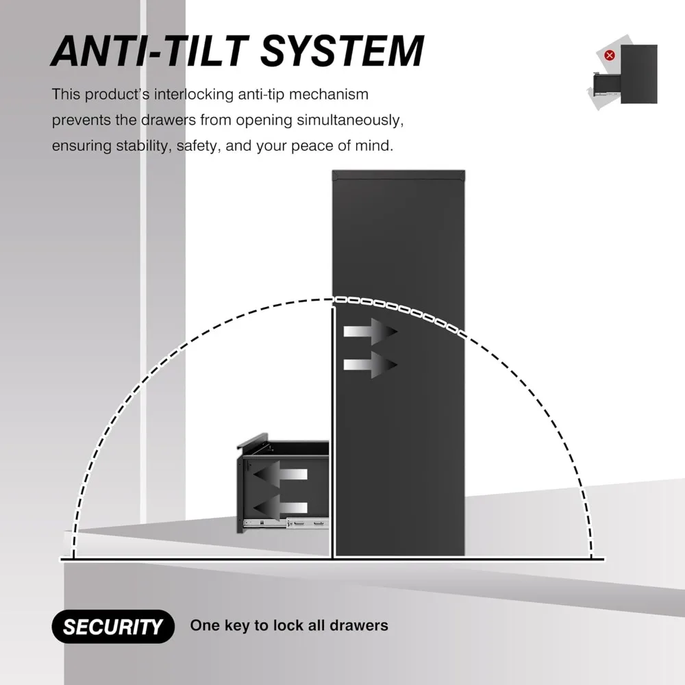 4 drawer file cabinet with lock, metal filing cabinets, vertical small filing cabinet steel lockable storage cabinets for home o