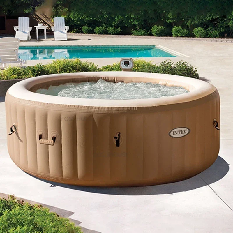 Inflatable Spa Baths and Sauna Nordic Massage Bathtub WhirlpoolHousehold Bathtub Portable Whirlpool Folding