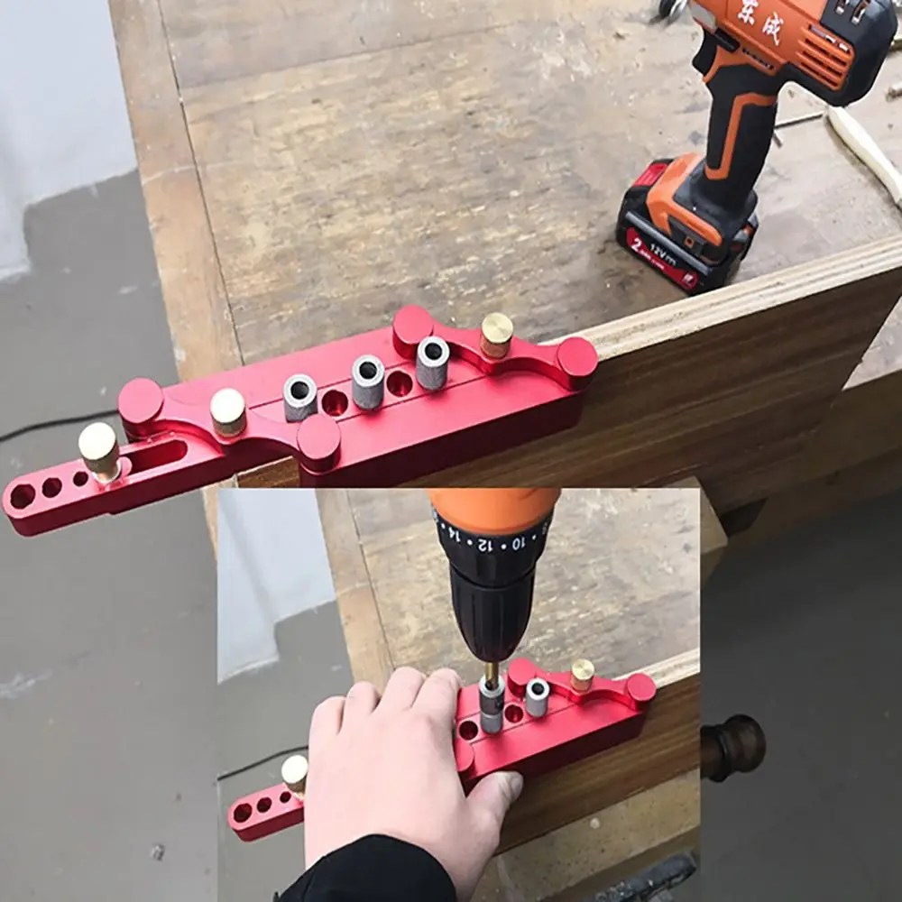 

Woodworking Tool Dowel Drill Guide Power Tool Parts Self Centering Doweling Jig Hole Opener Punch Locator Dowel Jig Kit