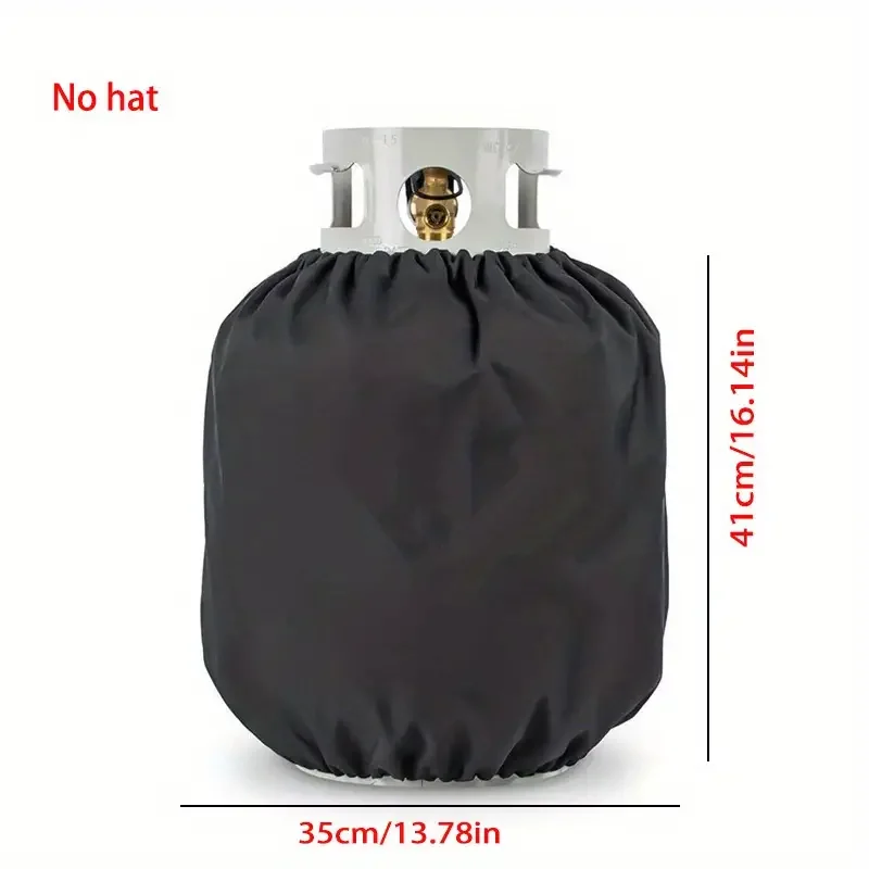Propantank-Abdeckung Für 45,4 Kg Tank – 600D Wasserdichter Oxford-Stoff, Schwarz, Mit Fenster