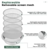 Dirt Sifter Set for Gardening Bonsai Detachable Stainless Steel Soil Sieve Set With Shovel Easy to Clean Interchangeable Meshes 3