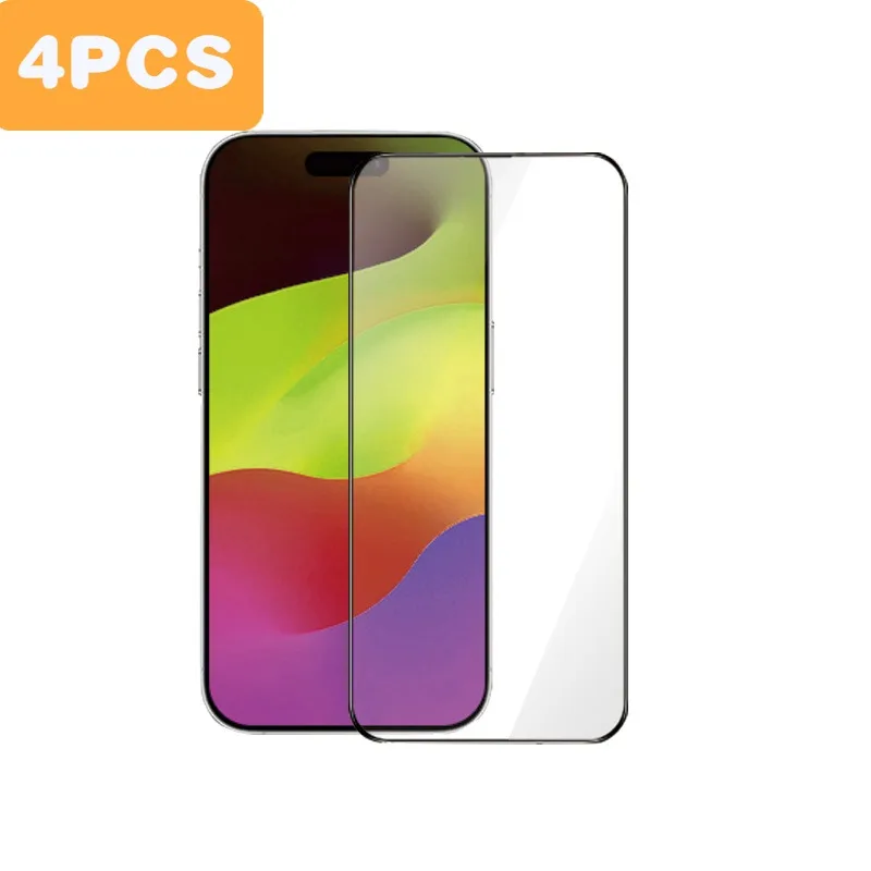 

Закаленное стекло 9D для iPhone, защитная пленка для экрана IPhone 7, 8, 14, 15 Plus, XR, XS Max, 4 шт.