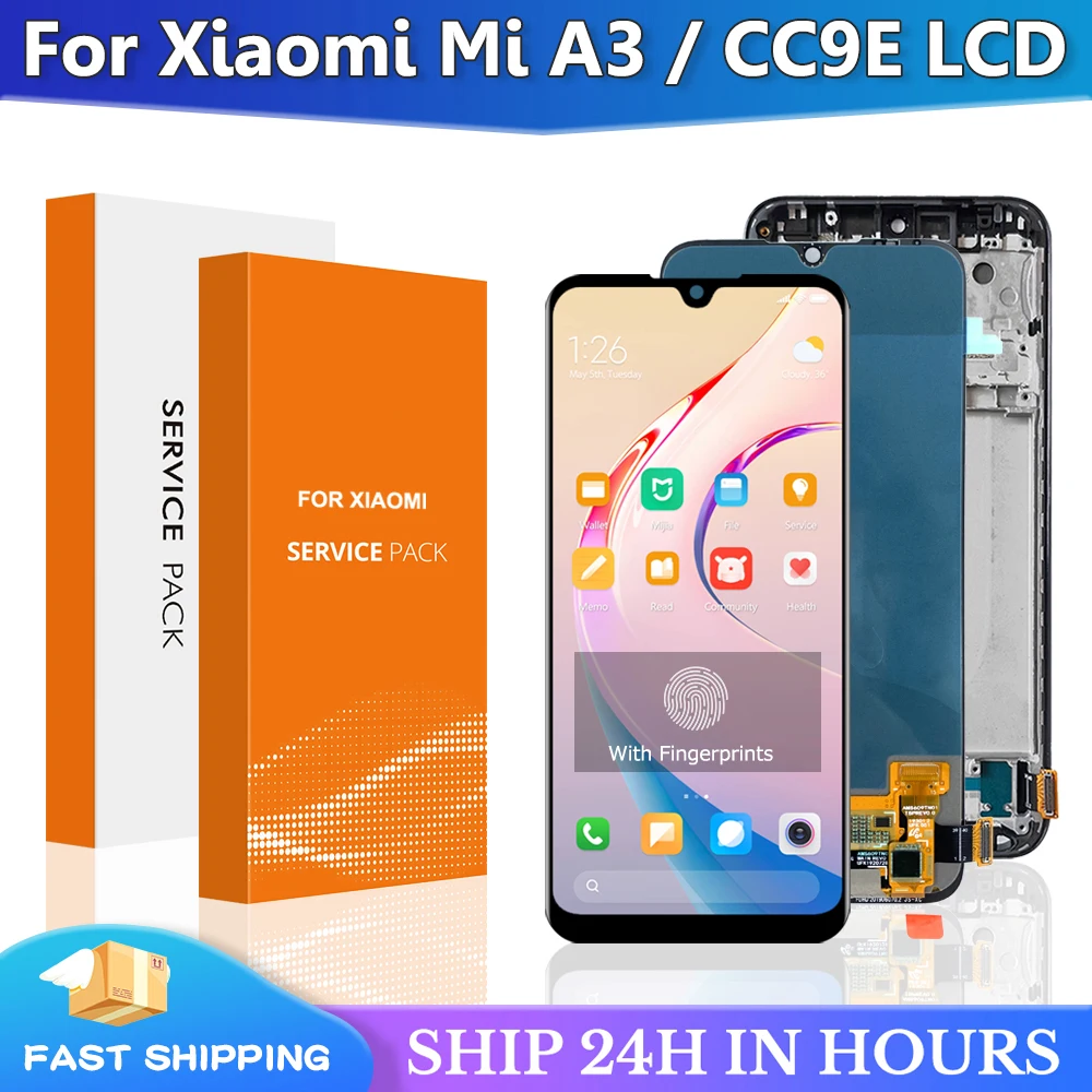 6.01 AMOLED FOR XIAOMI Mi cc9E LCD Display Touch Screen With frame  Digitizer Assembly Replacement FOR XIAOMI MI A3 Mia3 LCD - AliExpress