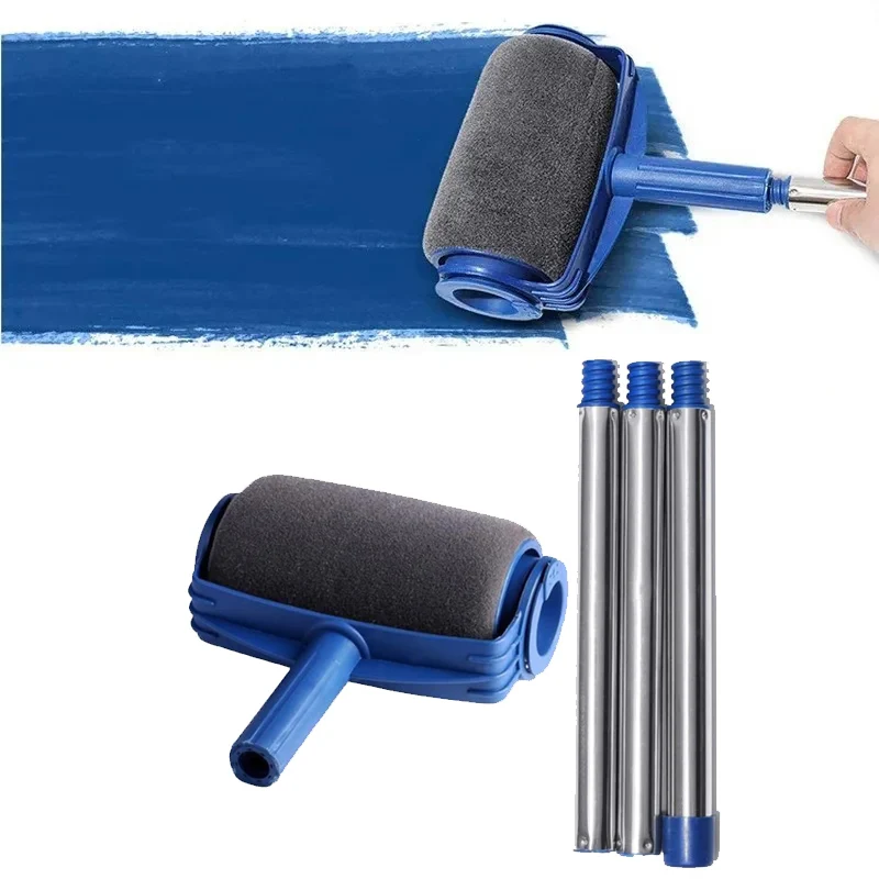 Multi Functional Handle Paint Roller Set Plastic Handle Painting Roller Brush for Office House Decoration paint brush paint roller