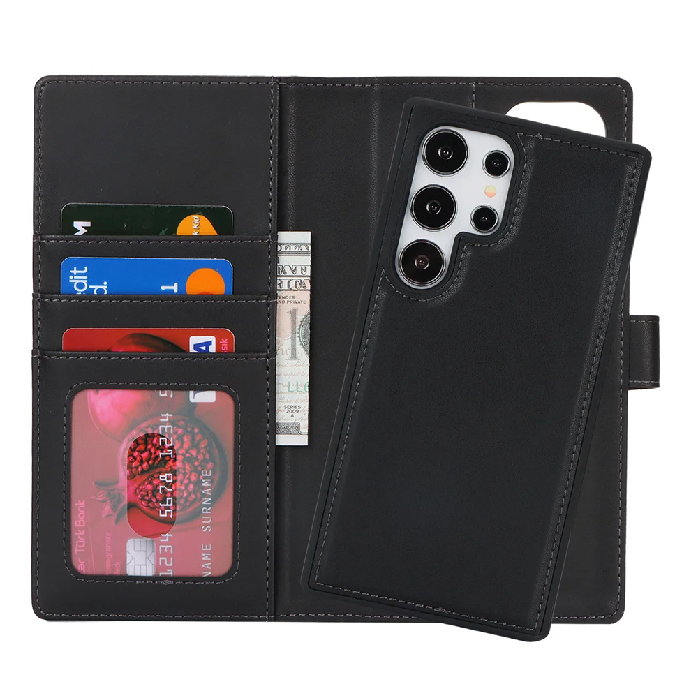 Easewave Luxury 2-in-1 Detachable Magsafe Wallet Case with Wireless Charging & Magnetic Flip Cover